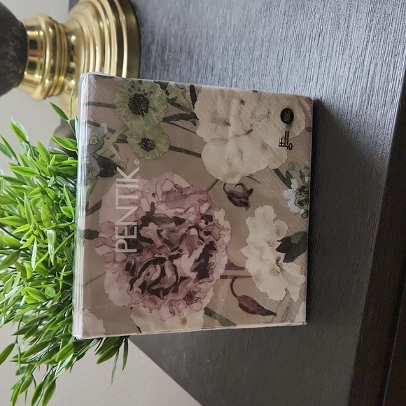 Pentik Valssi pink multicolor lunch Napkins - Picture 2 of 4